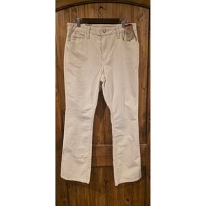 Levis Women's 32x32 725 High Rise Bootcut Corduroy Pants Cream Off White NWT
